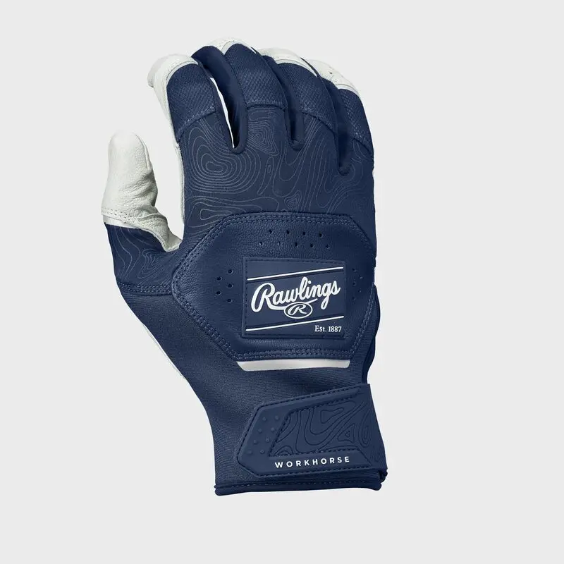 Rawlings Workhorse Batting Gloves | Adult | Navy 1