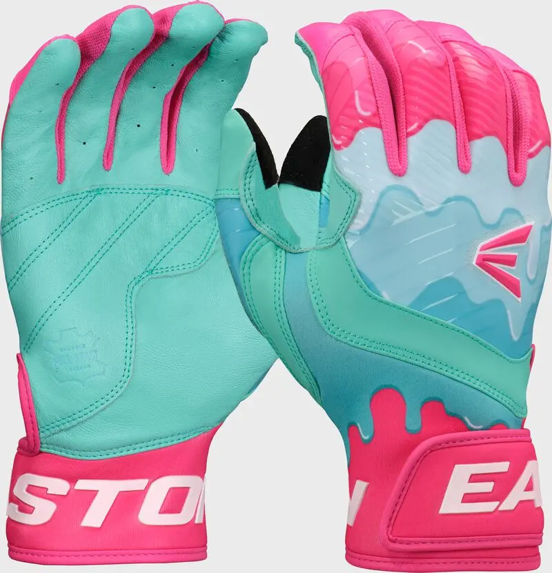 Easton Walk-Off Ethos Drip Batting Gloves Mint/Pink | Adult 1