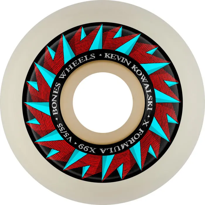 Bones Wheels X-Formula Skateboard Wheels Kowalski Against The Grain 55 V5 Sidecut 99A 4Pk 1