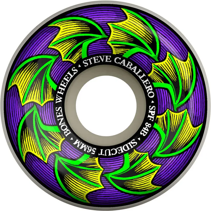 Bones Wheels Spf Skateboard Wheels Caballero Bat Wings 56Mm Sidecuts 84B 4Pk 1