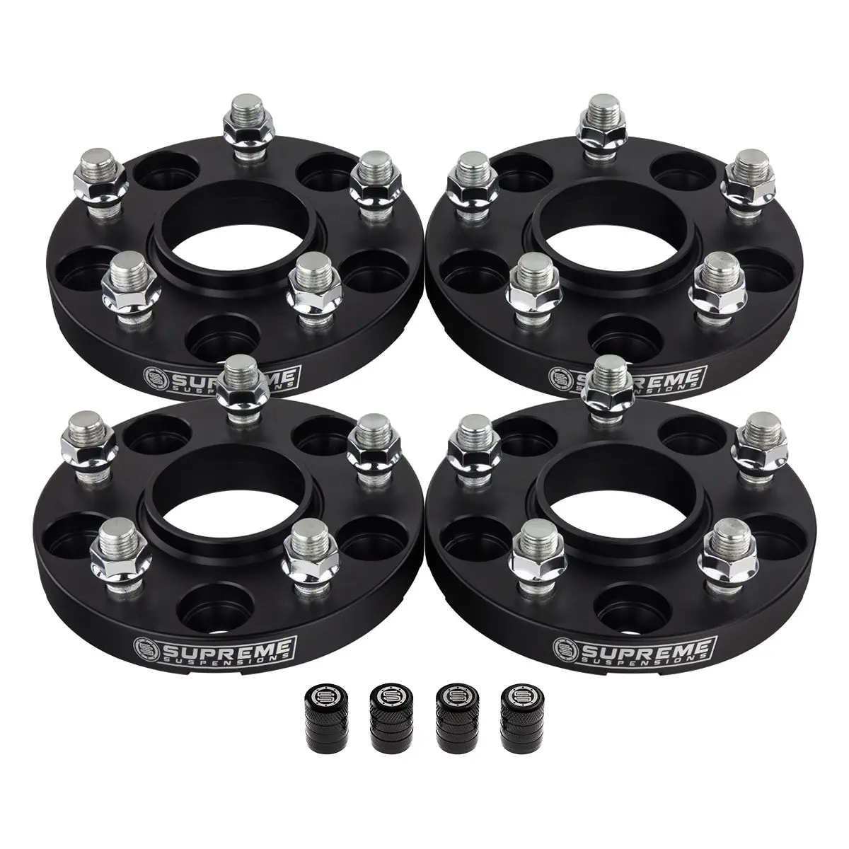 5X120 Hub Centric Wheel Spacers For Cadillac Cts/Xts + Valve Caps 2