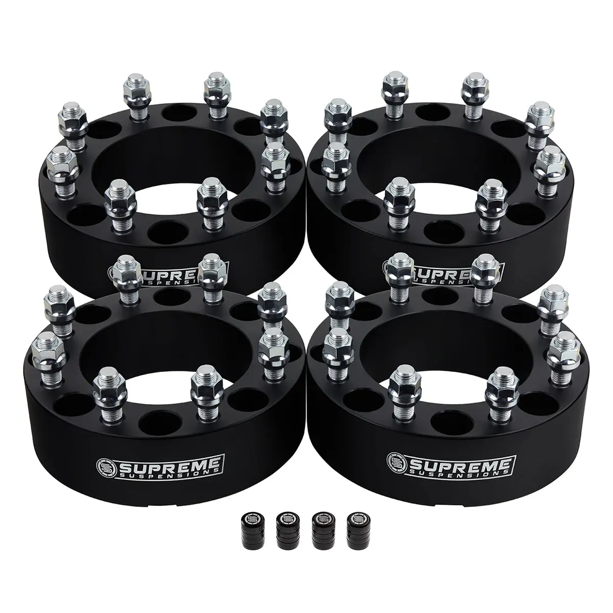 2005-2020 Ford F-250 F-350 Wheel Spacer Adapters + Free Tire Valve Caps 4X2 4X4 2