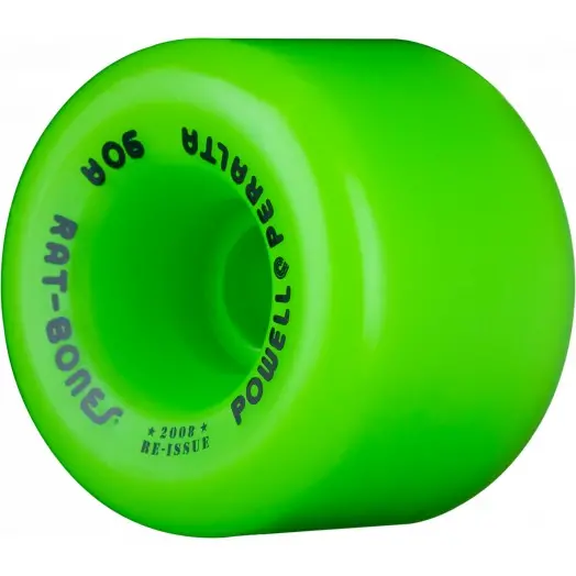 Powell Peralta Rat Bones Skateboard Wheels 60Mm 90A - Green (4 Pack) 1