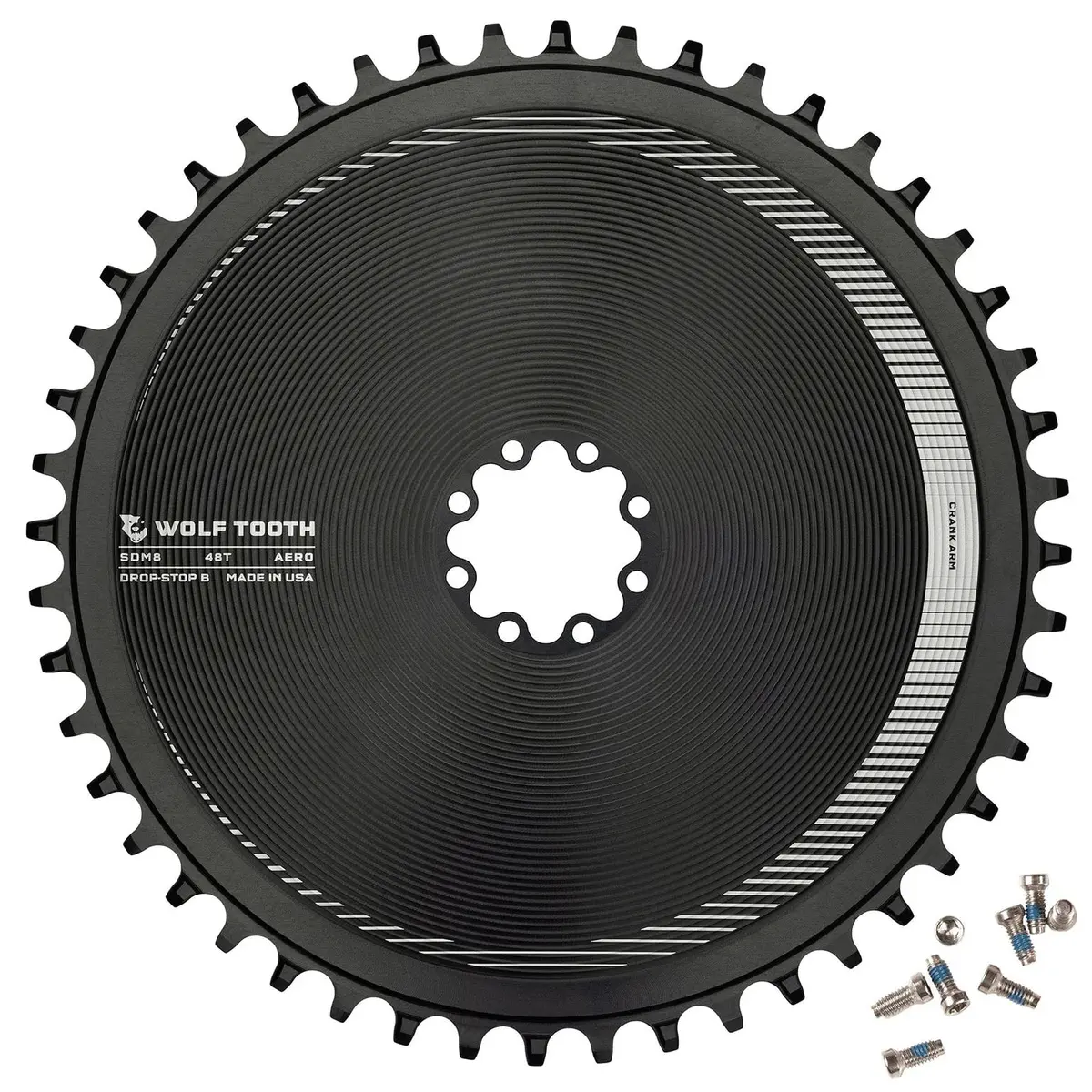 Wolf Tooth Aero 48T Direct Mount Chainring For Sram 8-Bolt Gravel / Road Cranks 1
