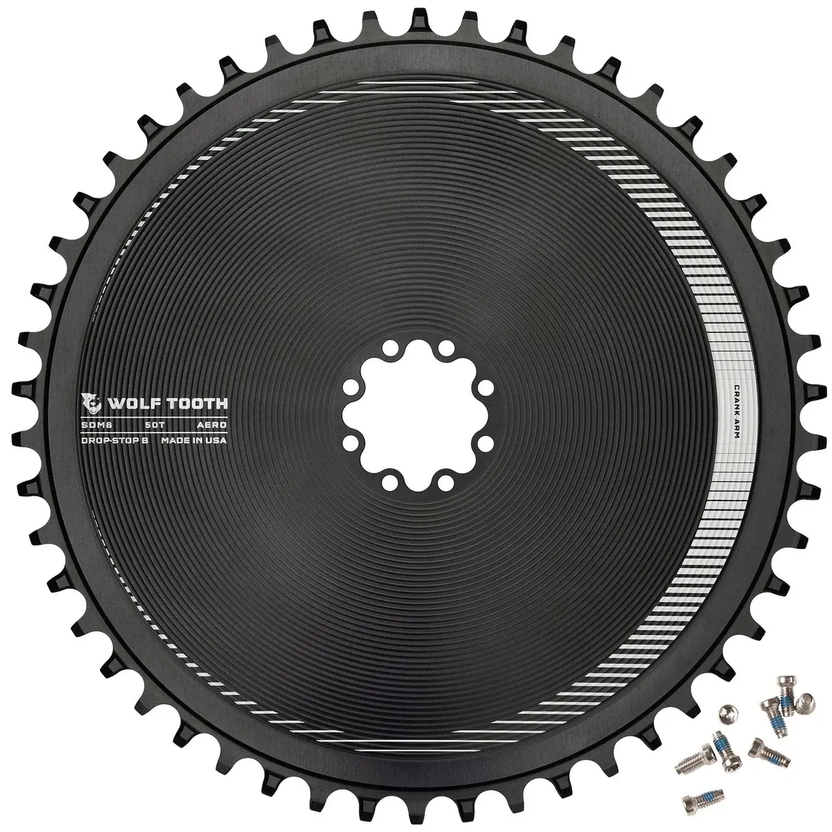Wolf Tooth Aero 50T Direct Mount Chainring For Sram 8-Bolt Gravel / Road Cranks 1