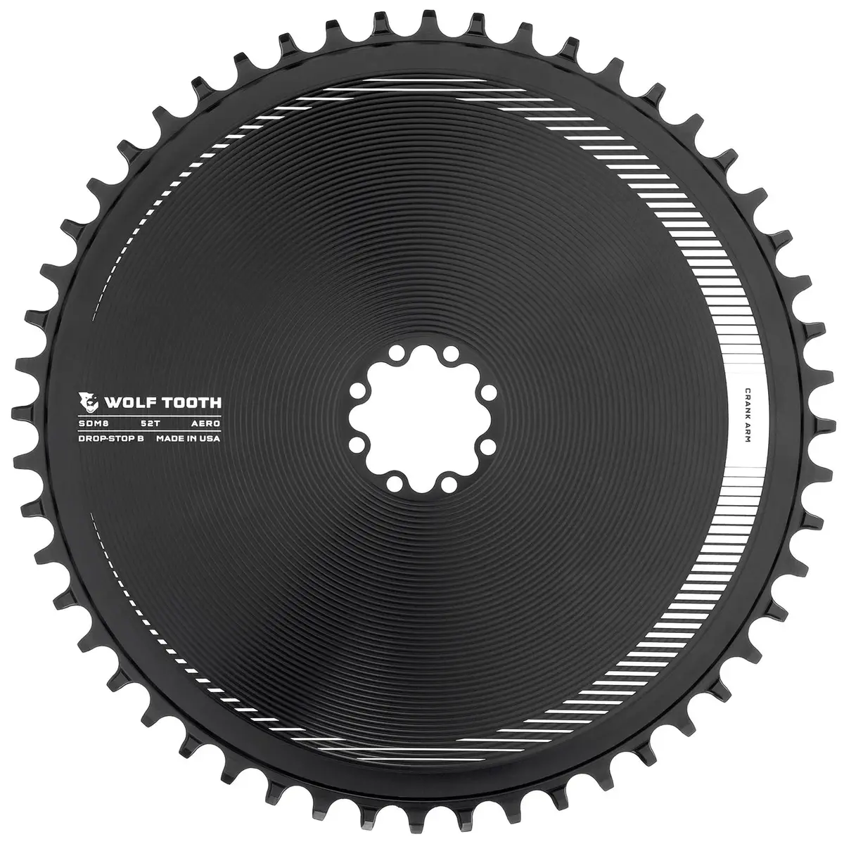 Wolf Tooth Aero 52T Direct Mount Chainring For Sram 8-Bolt Gravel / Road Cranks 1