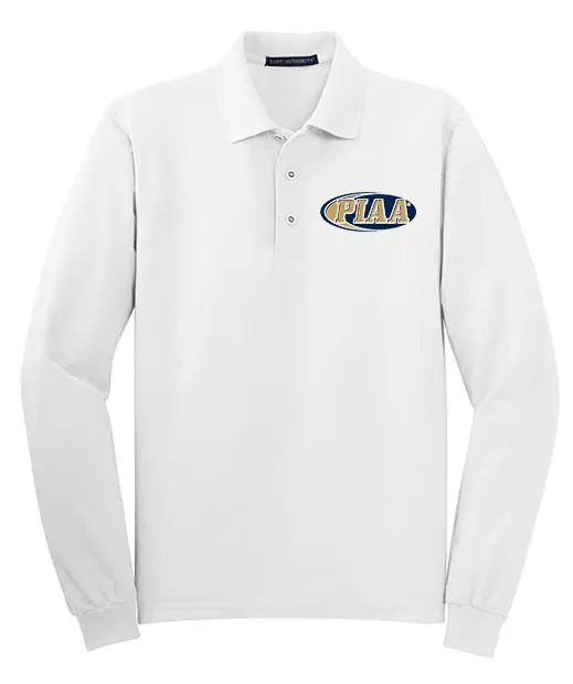 Piaa White Track & Field Long Sleeve Polo 1