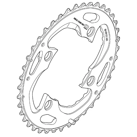 Shimano Klinge 40T Fc-M782/672 96Mm Sort 10-Sp An-Type 1