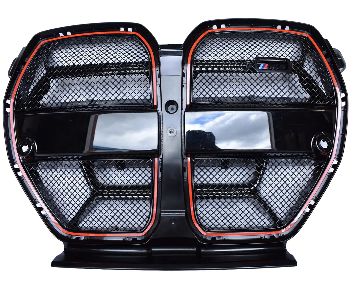 Zunsport Black Front Grille Mesh Set (With Cs Badge Cutout) For Bmw G8x M3 Cs &Amp; M4 Cs/Csl 1