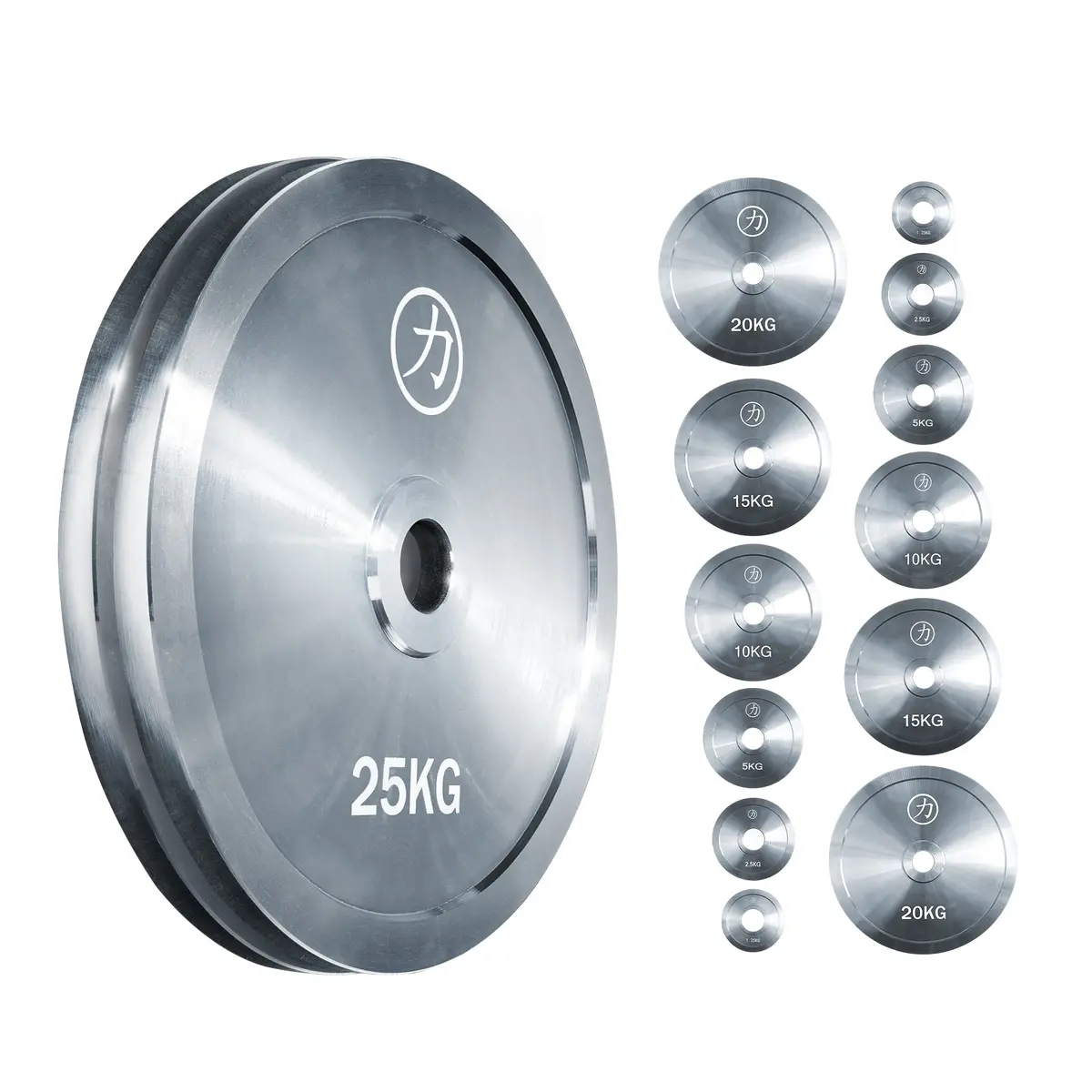 Powerlifting Steel Plates, Galvanised Zinc - Sets 1