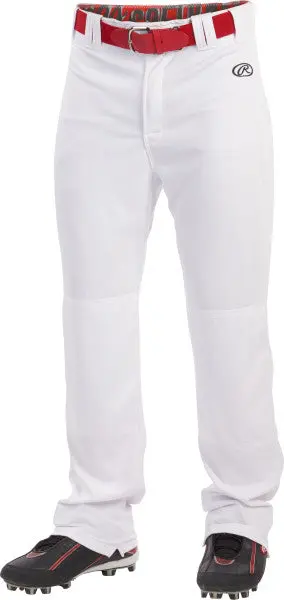 Rawlings Launch Solid-Design White Baseball Pants