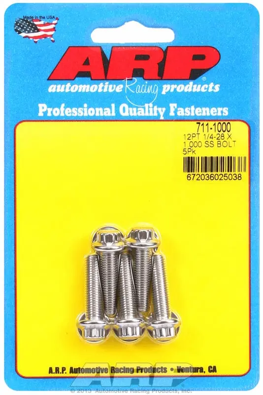 Stainless Steel 12-Point Bolt Pack – Five-Piece Hardware Set, Ar711-1000 1