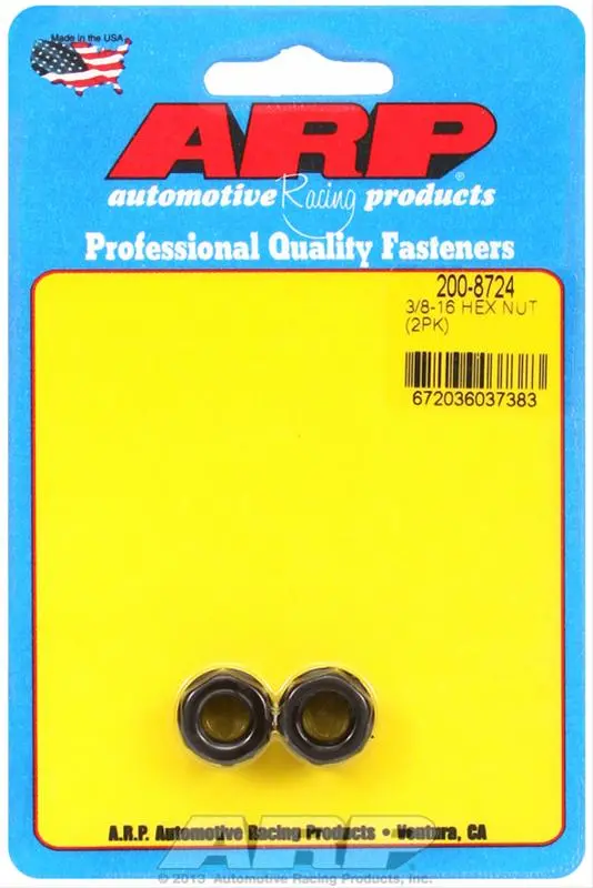Arp 200-8724 High-Performance Hex Nuts — Grade 8.8, Black Oxide Finish 1