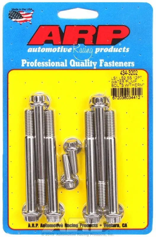 Stainless Steel Water Pump & Thermostat Bolt Kit – Ar434-3202 With 12-Point Heads 1