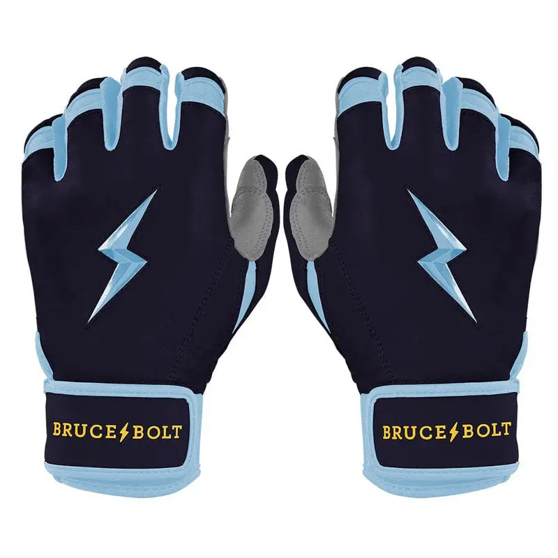 Bruce Bolt Bear Series Short Cuff Batting Gloves - Tampa Blue - Adult 1