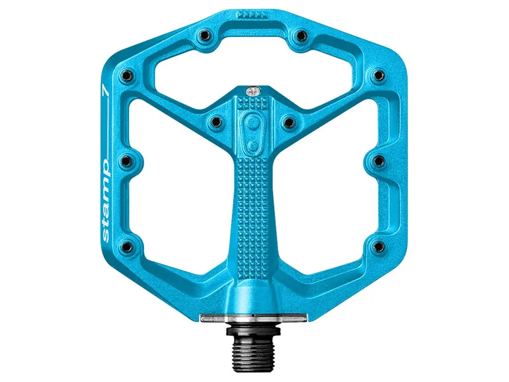 Crankbrothers Flat Pedal Stamp 7 Lille Elektronisk Blå 1
