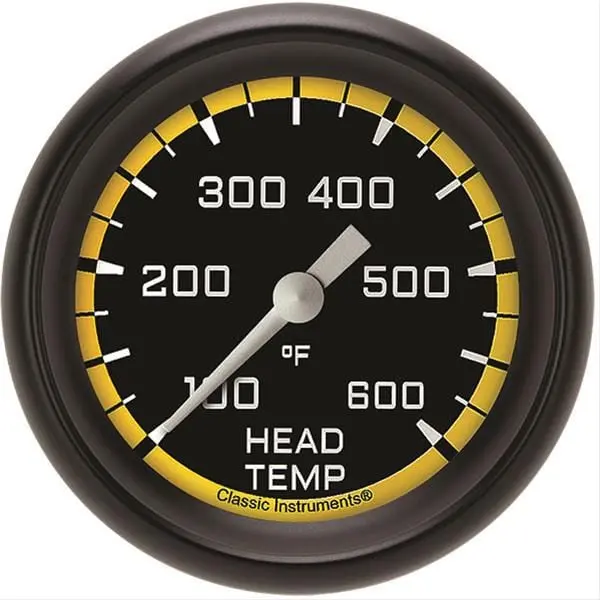 Classic Instruments Ax397Ybpf Yellow-Series Auto Cross Gauges With Black Face 1