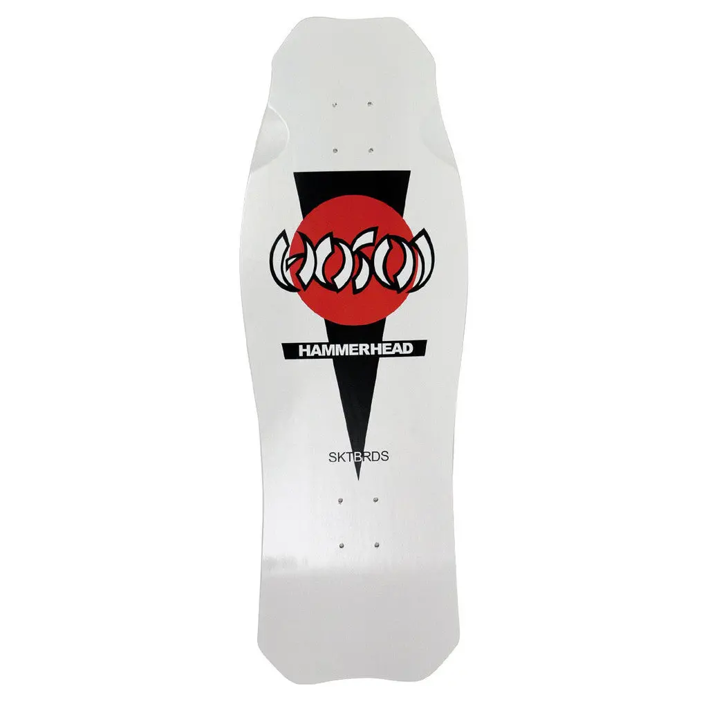 Hosoi Hammerhead Skateboard Reissue Deck - White – 10.5 X 31 1