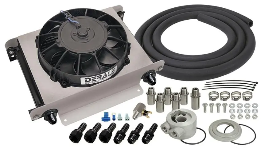 Derale 15660 Hyper-Cool Remote Fluid Cooler Kit — Includes Integrated Electric Fan 1