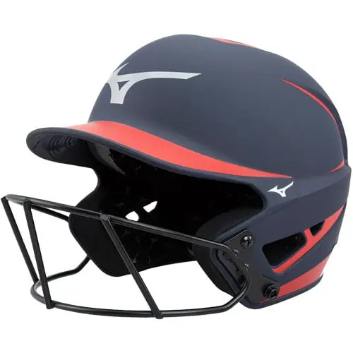 Mizuno F6 Fastpitch Batting Helmet - Navy/Red 1