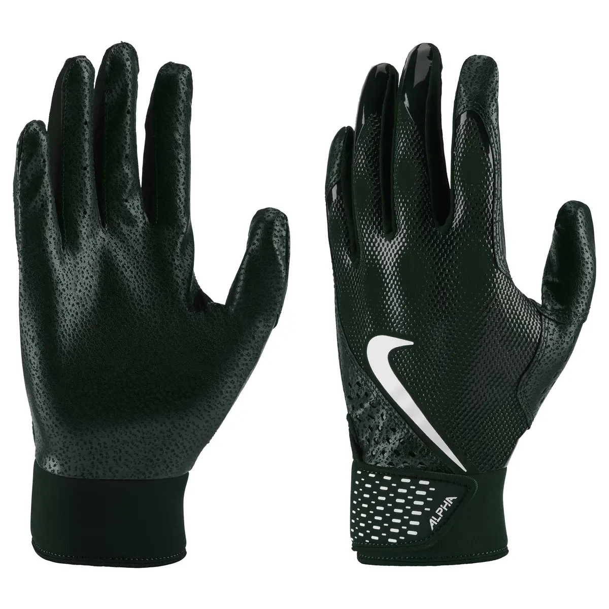 Nike Alpha Adult Batting Gloves - Green 1