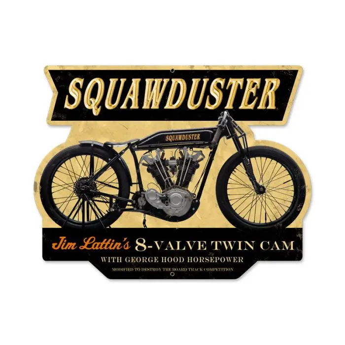 Squawduster  Motorcycle Metal Retro Tin Sign 1