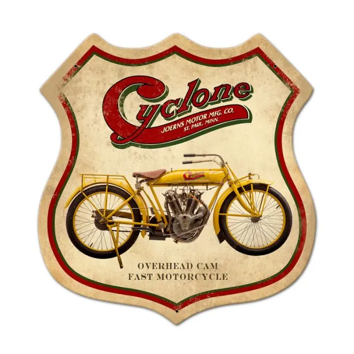Cyclone Motorcycle Metal Retro Tin Sign 1