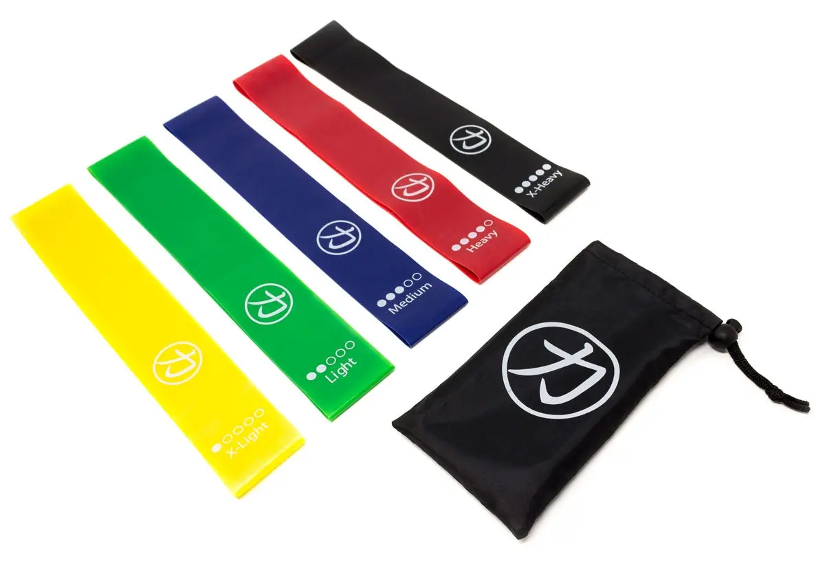 Glute Gymnastic Mini Bands - Set Of 5 Incl. Bag 1