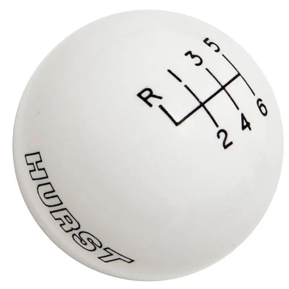Hu1630225 White 6-Speed Manual Transmission Shift Knob 1