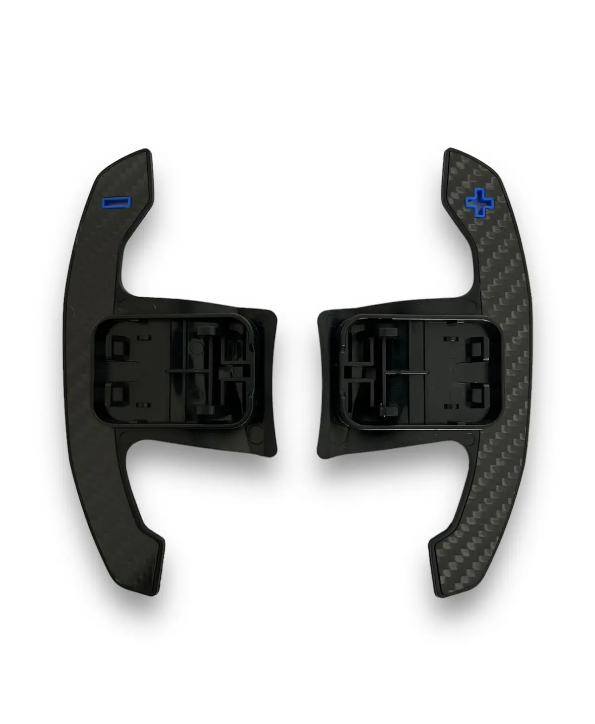Bmw G8x Style Automatic Paddle Shifters With Blue Details In Gloss Carbon Fibre (F Series & G Series) 1