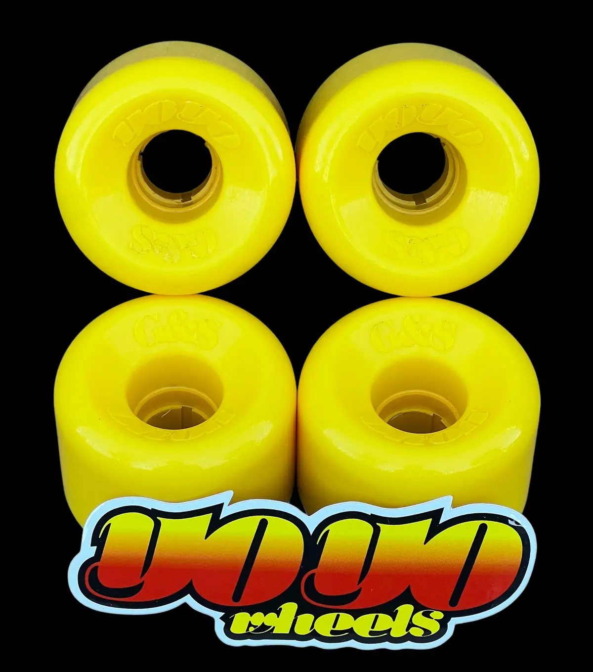 G&S Yoyo Yellow Flatback Skateboard Wheels 63Mm 86A 1