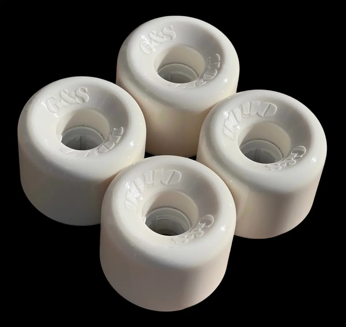 G&S White Yoyo Skateboard Wheels 63Mm 98A 1
