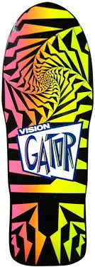 Vision Gator Ii Reissue Skateboard Deck - Black Pink Yellow Fade 1