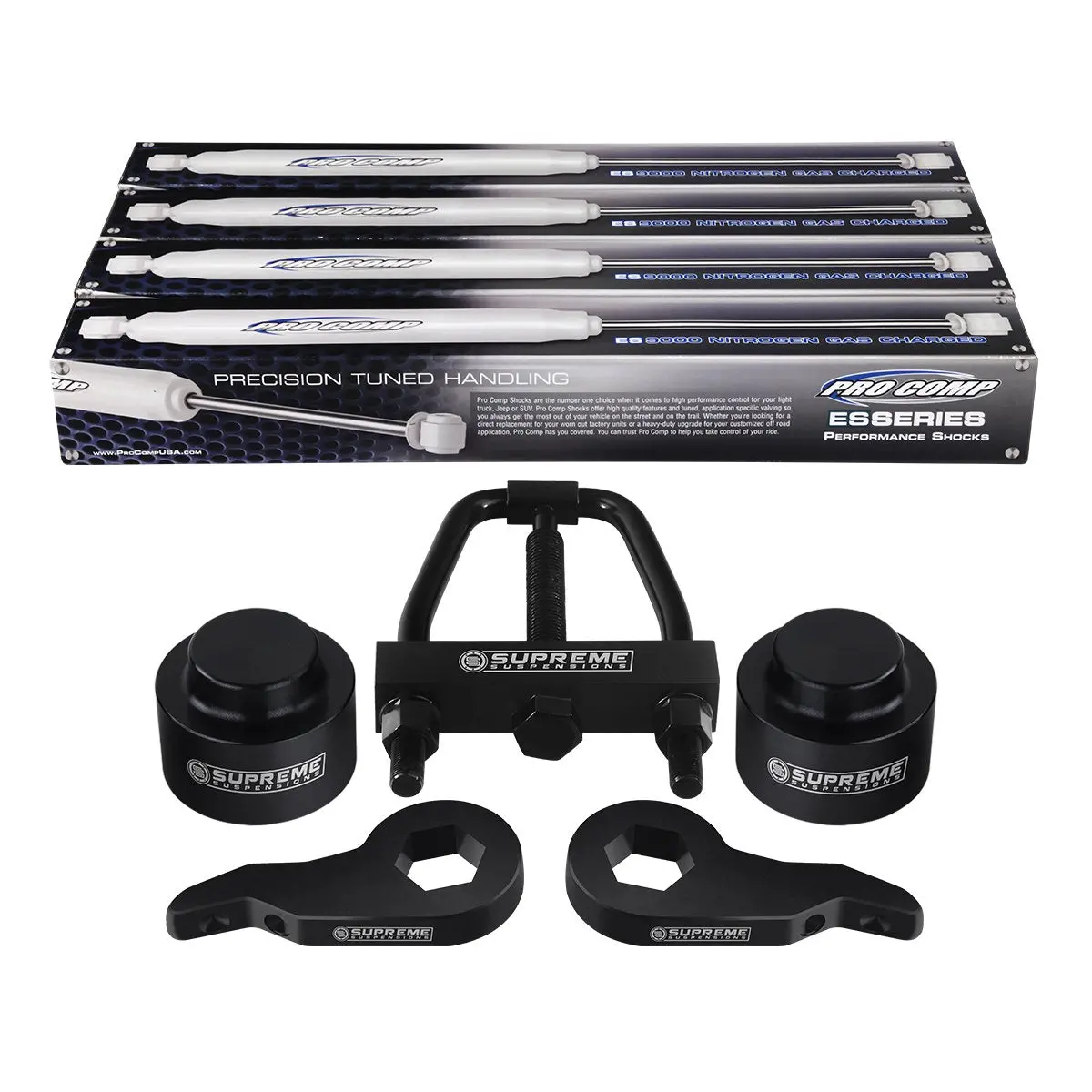 2000-2006 Chevy Tahoe Full Suspension Lift Kit, Torsion Key Tool & Extended Pro Comp Shocks 2Wd 4Wd 1