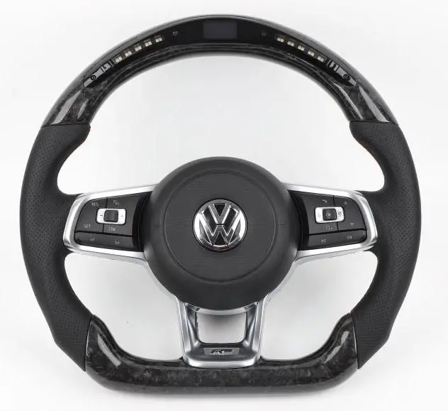 Vw Mk7/Mk7.5 Custom Carbon/Alcantara Led Steering Wheel 1