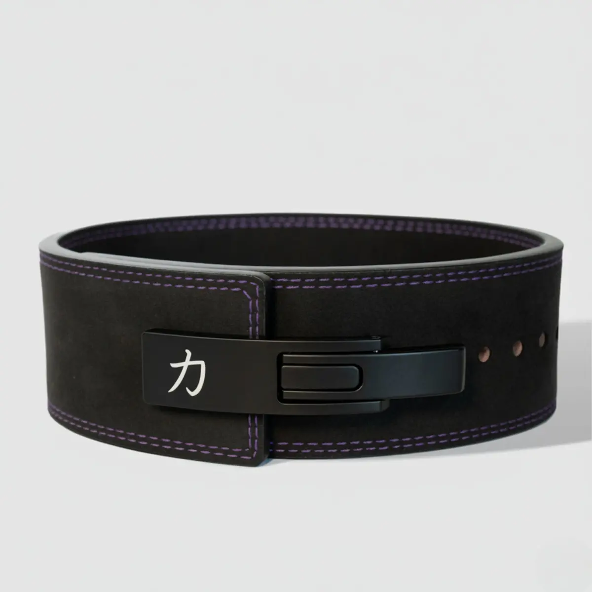 Black W/ Purple Stitching Lever Belt, 10Mm - Ipf Approved 1