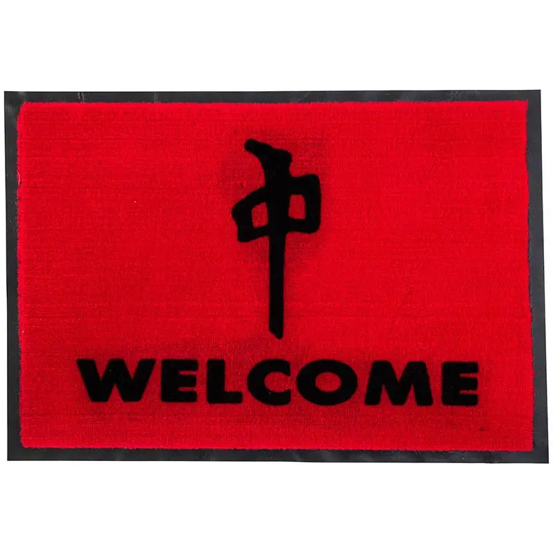 Rds Door Mat Welcome 27X18in Red With Black Writing 1