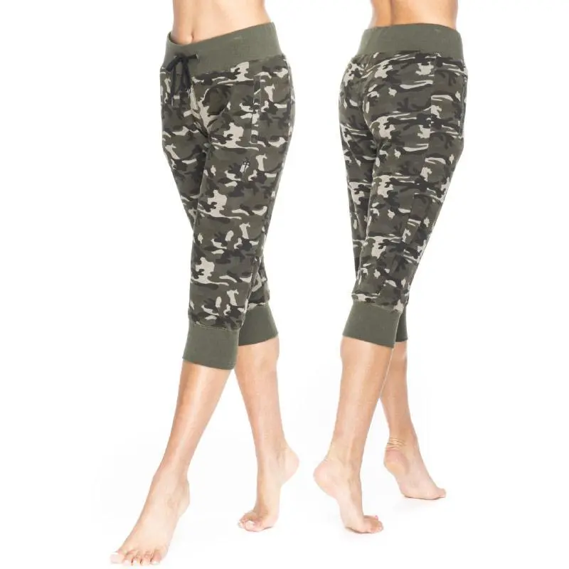 Rds Womens Capri Shields Sweatpants Camo 1