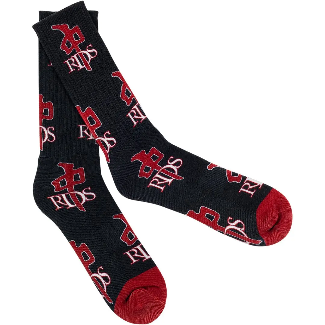 Rds Socks Og All Black / Red 1