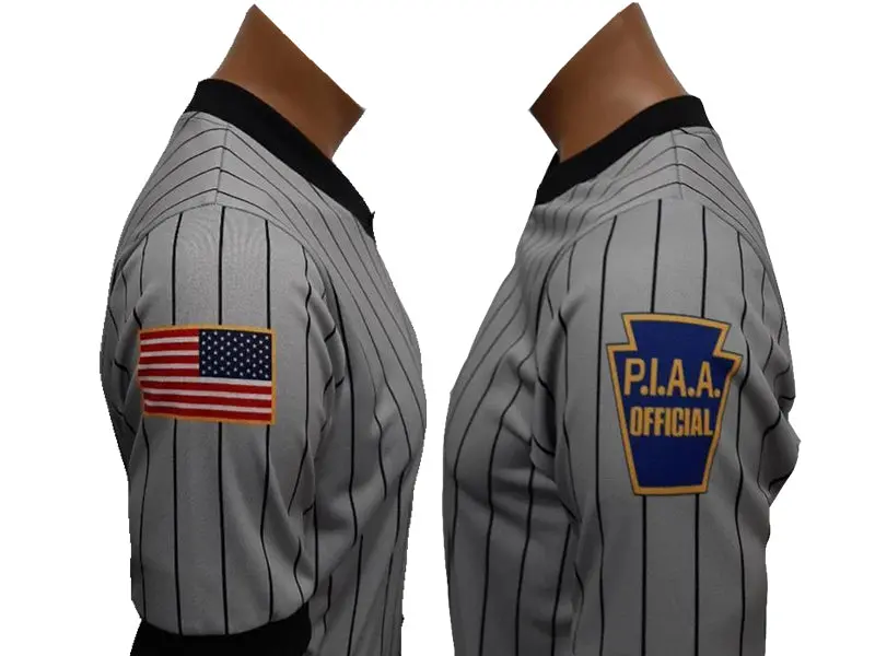 Piaa Grey Mesh V-Neck With Black Pinstripes 1