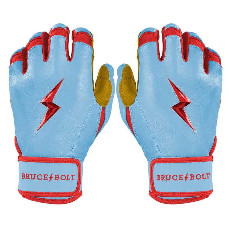 Bruce Bolt Harrison Bader Signature Series Short Cuff Batting Gloves - Baby Blue - Youth 1