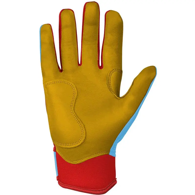 Bruce Bolt Harrison Bader Signature Series Short Cuff Batting Gloves - Baby Blue - Adult 3