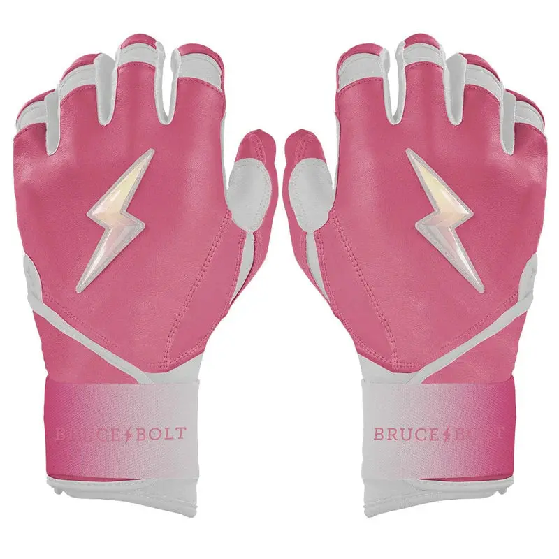 Bruce Bolt Bear Series Long Cuff Batting Gloves - Dusty Pink - Youth 1