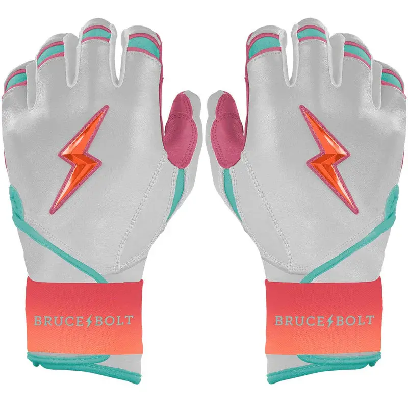 Bruce Bolt Bear Series Long Cuff Batting Gloves - Sunrise - Adult 1