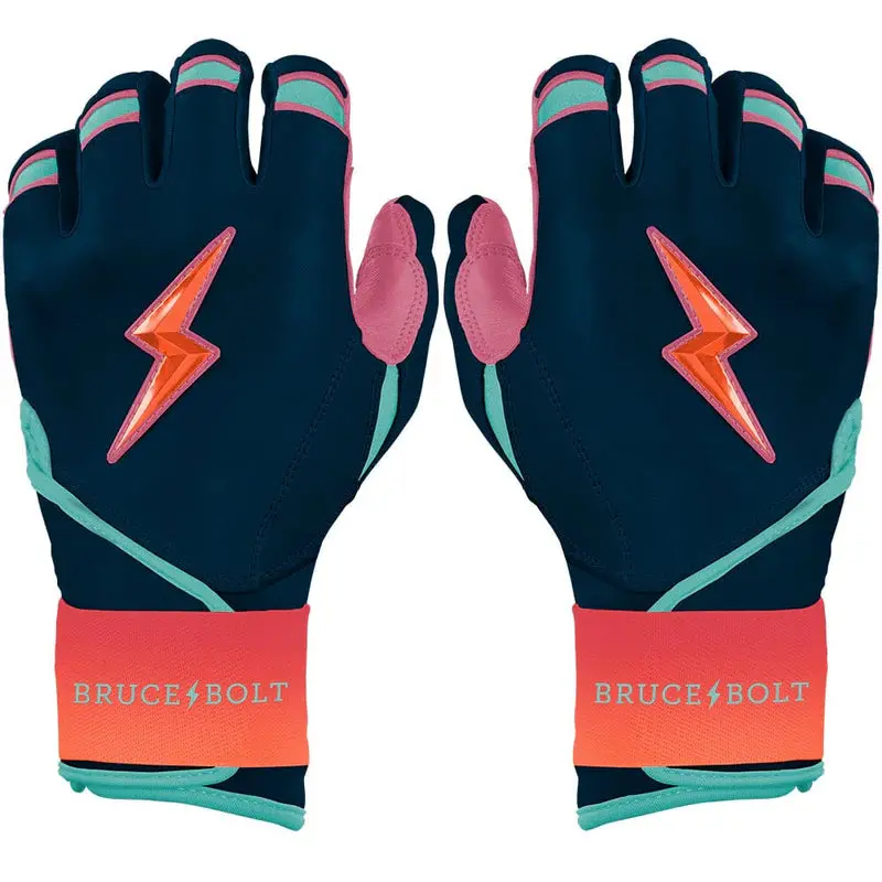 Bruce Bolt Bear Series Long Cuff Batting Gloves - Sunset - Youth 1
