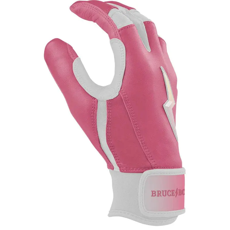 Bruce Bolt Bear Series Short Cuff Batting Gloves - Dusty Pink - Adult 4