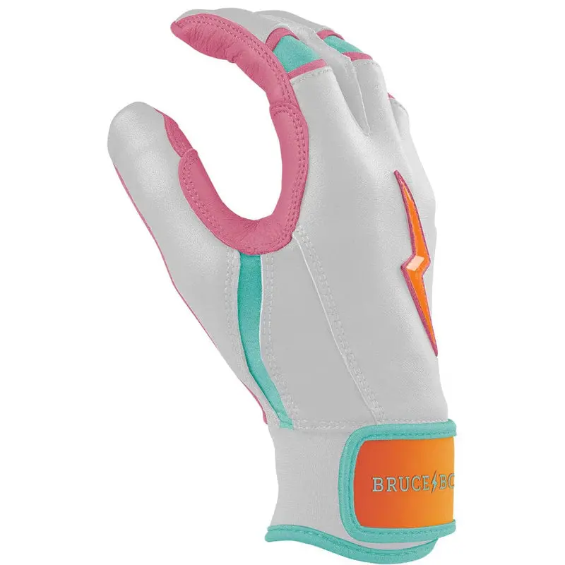 Bruce Bolt Bear Series Short Cuff Batting Gloves - Sunrise - Adult 4