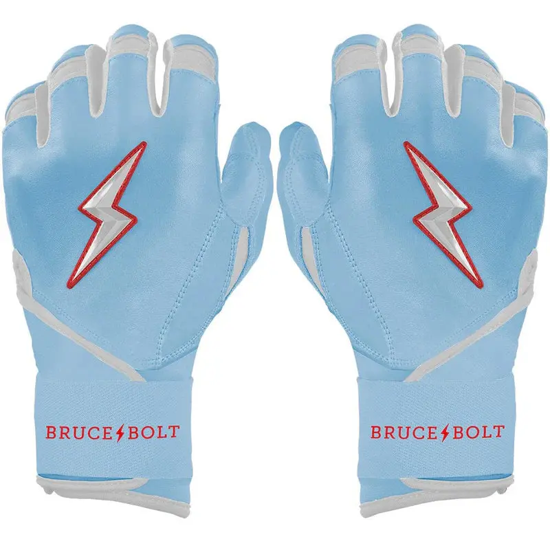 Bruce Bolt Ian Happ Signature Series Long Cuff Batting Gloves - Baby Blue - Adult 1
