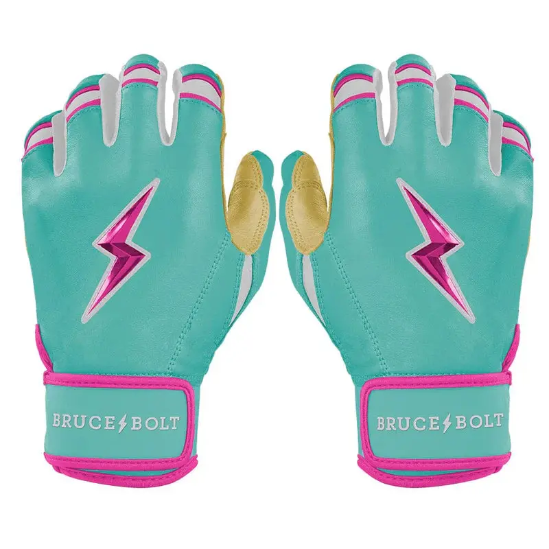 Bruce Bolt Fernando Tatis Jr. Signature Series Short Cuff Batting Gloves - Mint/Pink - Adult 1