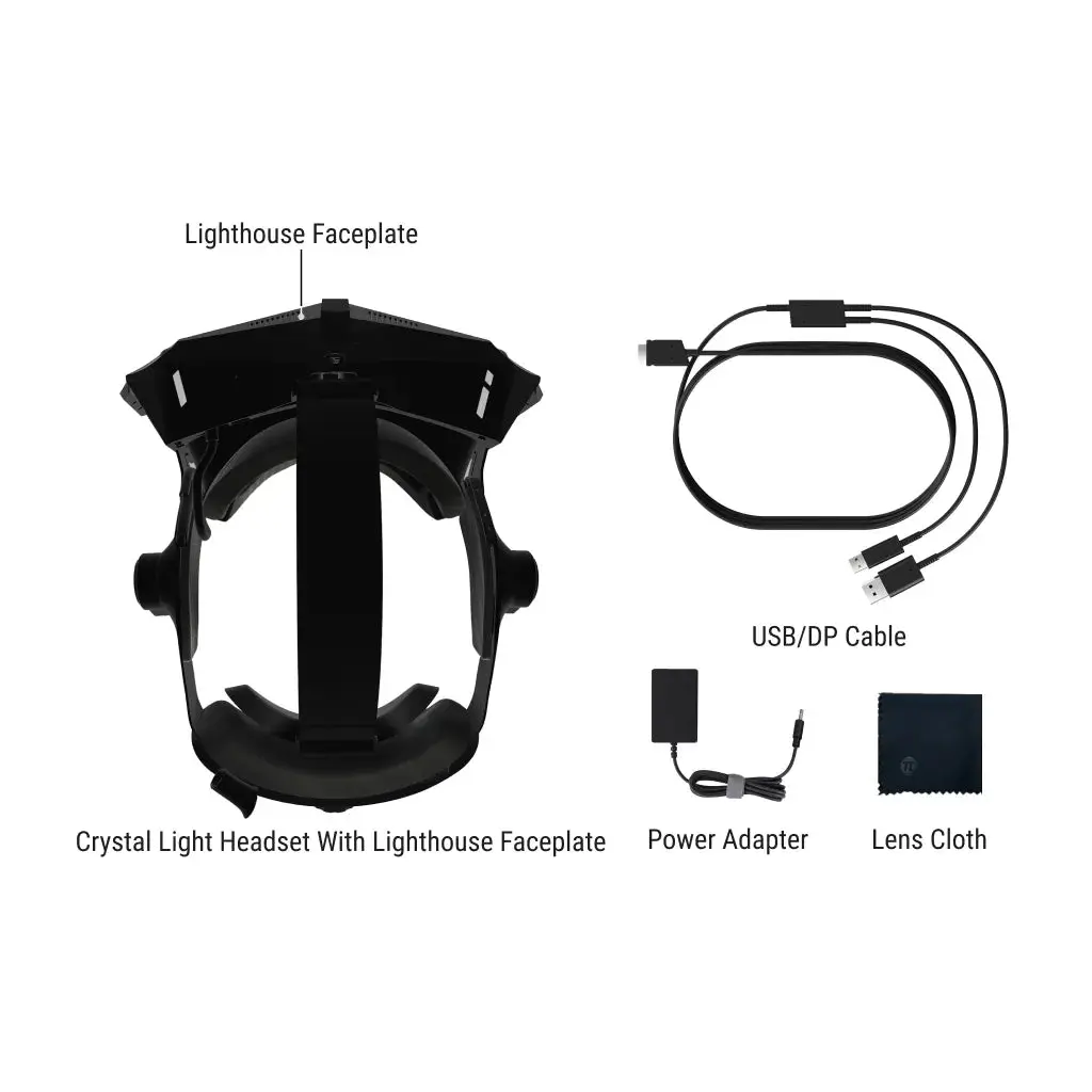 Pimax Crystal Light, Headset With Lighthouse Faceplate 2